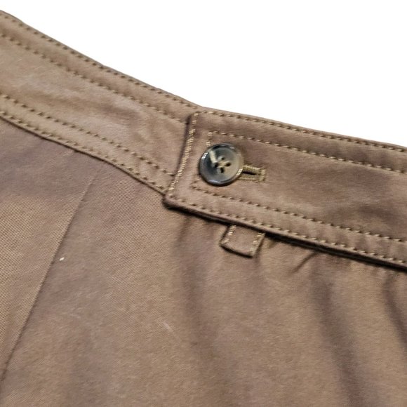 NWT Ellen Tracy Brown Trowser Straight Leg Elastic Roughing at waist sz 18 - Picture 3 of 11